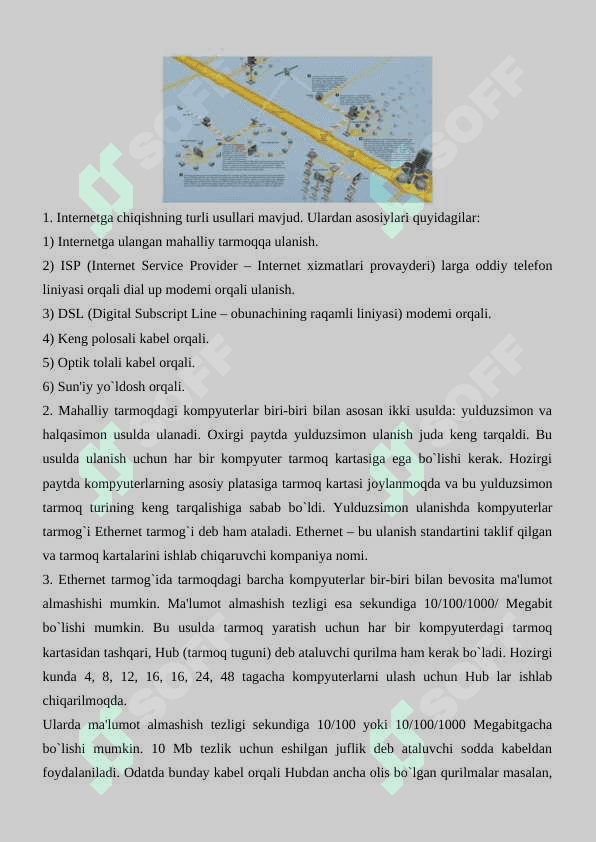 Ma’lumotlarni uzatish qurilmalari. Konsentratorlar, kommutatorlar va marshrutizatorlar 6