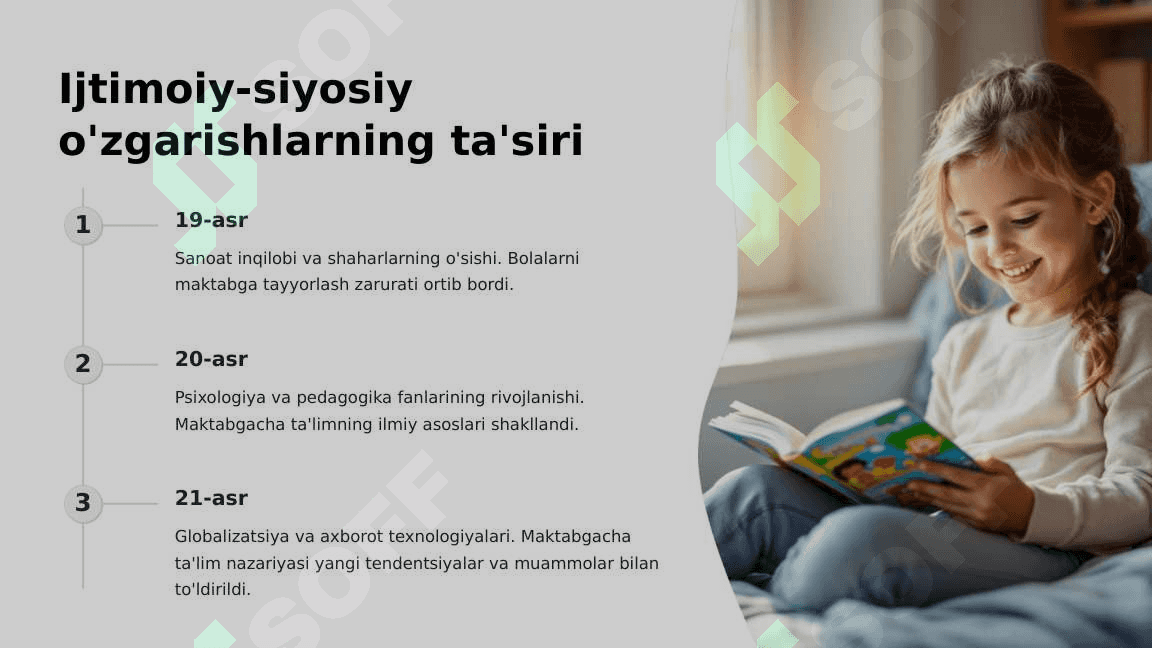 Maktabgacha ta'lim nazariyasining fan sifatida shakllanishini ob'yektiv shart-sharoitlari 5