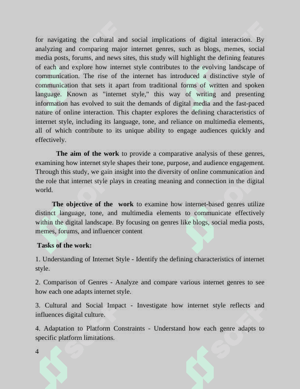 INTERNET STYLE AND ITS GENRES (COMPARATIVE ANALYSIS OF GENRES) 4