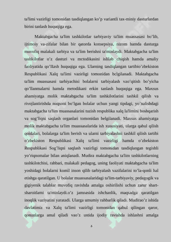 Ta’lim muassasalarida ma’naviy, marifiy, axloqiy tarbiyani tashkil 5