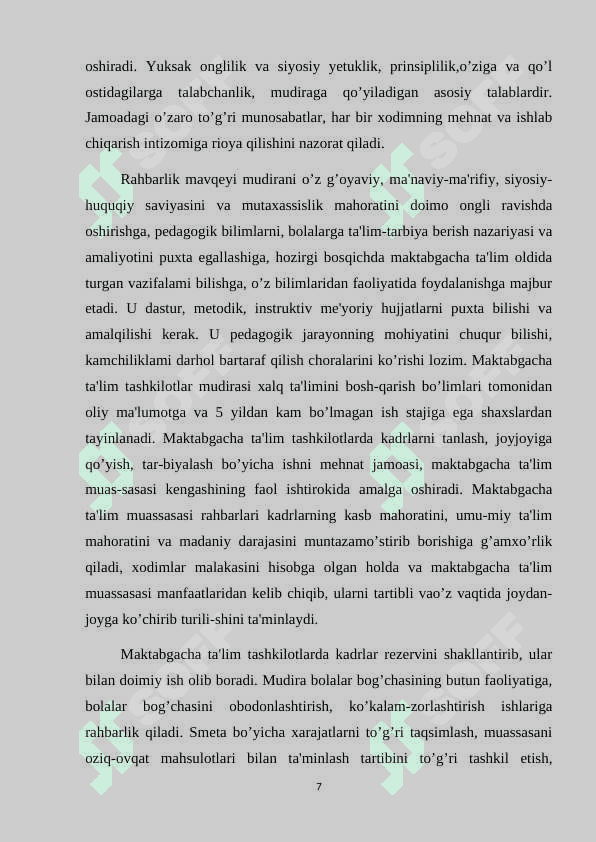 Ta’lim muassasalarida ma’naviy, marifiy, axloqiy tarbiyani tashkil 6
