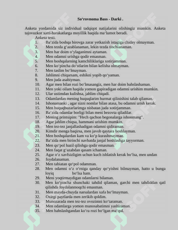 11-sinflarda Agressiv xulq-atvorni korreksiyalash 2