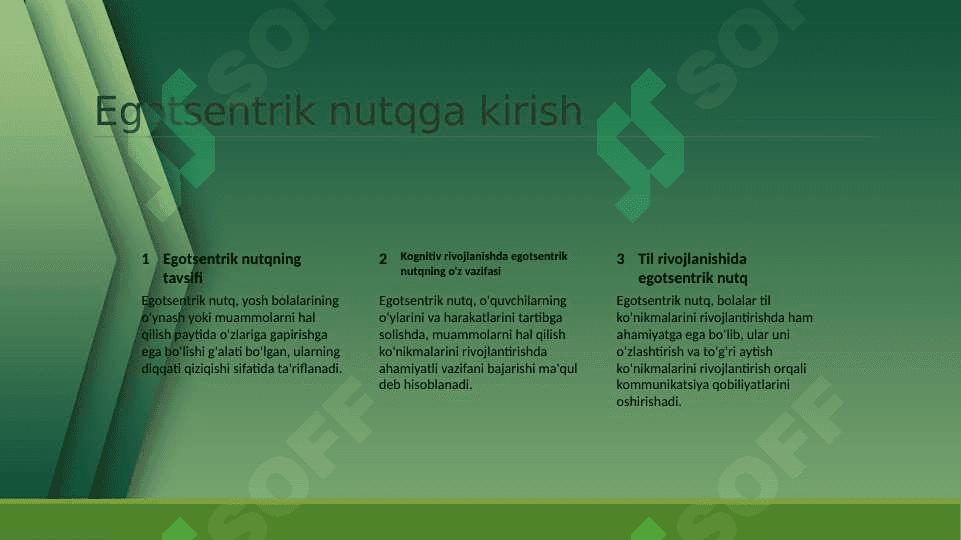 L.s. vigotskiy va j. piajening egotsentrik nutq tuzilishi, funktsiyalari, va rivojlanishi haqidagi munozaralari 2
