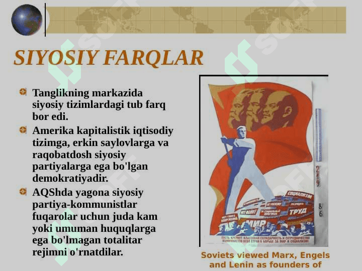 SOVUQ URUSH MOJAROLARI  AQSH va SSSR 5