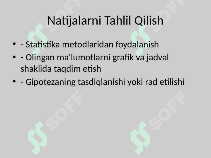 Eksperimental tanlov, Eksperimental o'zgaruvchilar va ularni nazorat qilish
usullari 8