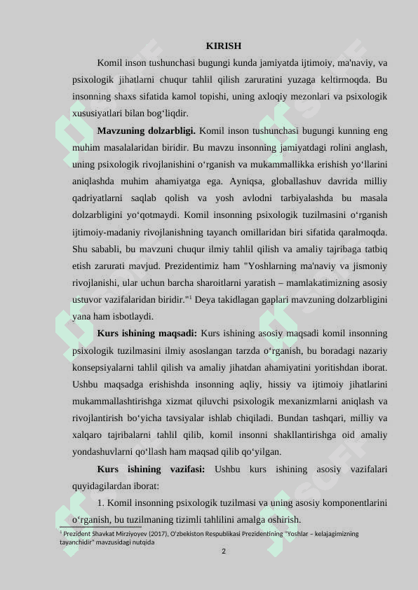Komil insonnig psixologik  tuzilmasi 2