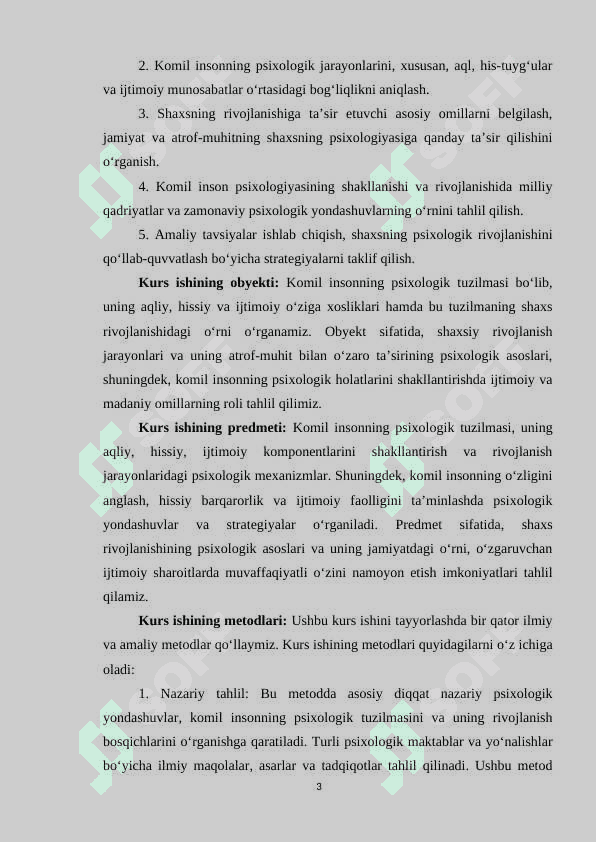 Komil insonnig psixologik  tuzilmasi 3