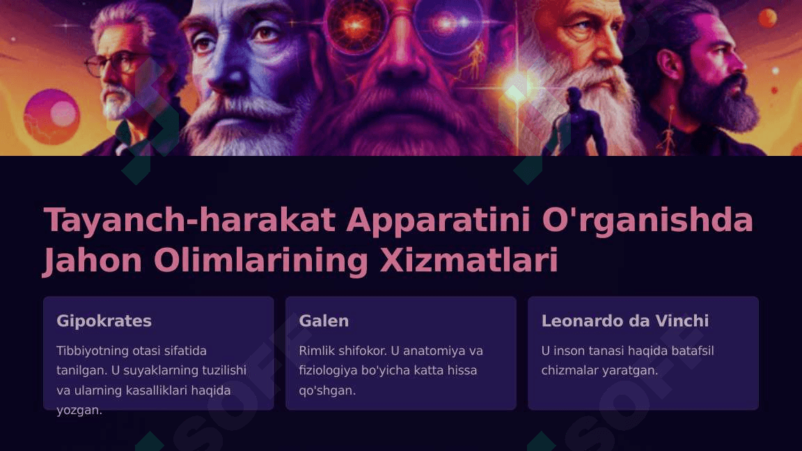 Tayanch-harakat apparatini rivojlanishini o'rganishda O'zbekiston olimlarining xizmatlari 5