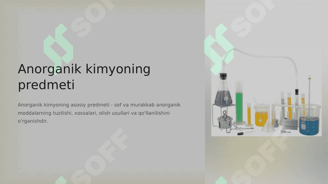 Anorganik kimyo fanining predmeti, rivojlanish davrlari va metodlari 3
