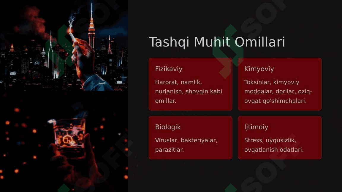 Taloq, ichak va jigar tashqi muhit omillarining ta'siri 6