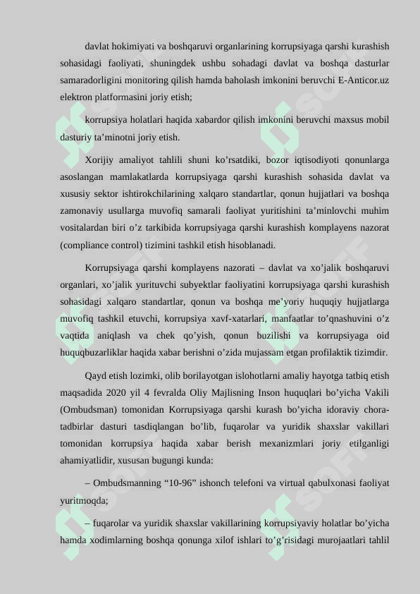 O'zbekiston Respublikasida Korrupsiyaga qarshi kurash borasida amalga oshirilgan islohotlar 4