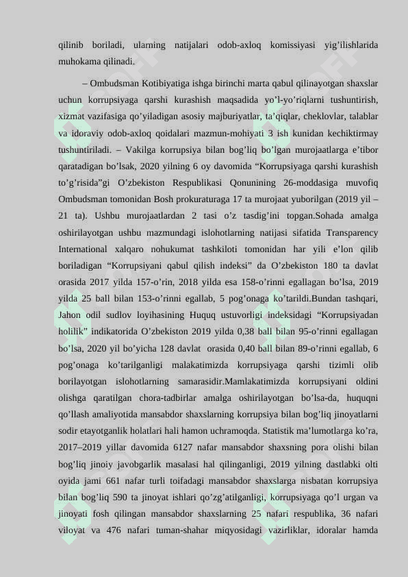 O'zbekiston Respublikasida Korrupsiyaga qarshi kurash borasida amalga oshirilgan islohotlar 5