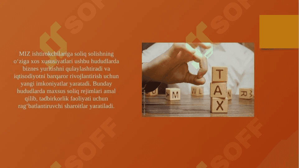 Maxsus iqtisodiy zonalarning ishtirokchilariga soliq solishning o‘ziga xos xususiyatlari 4