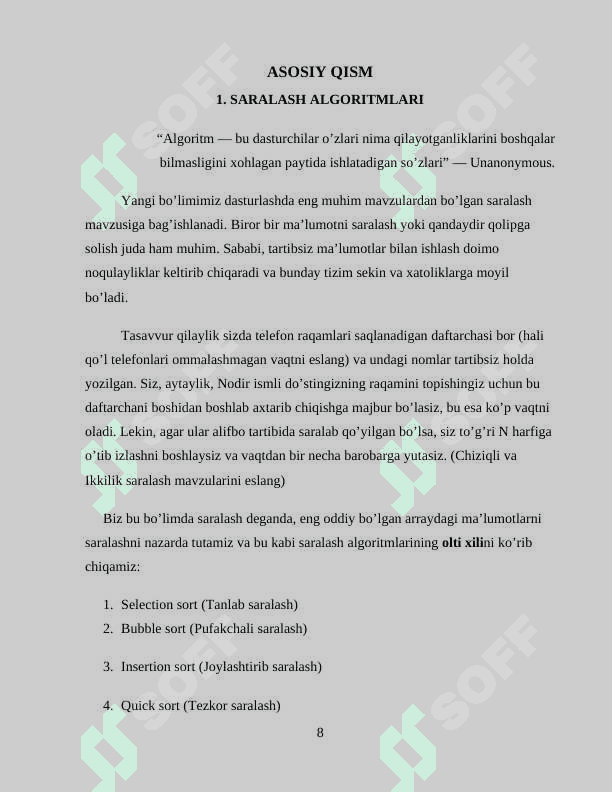 DARAXTSIMON SARALASH VA UNING TAHLILI 8