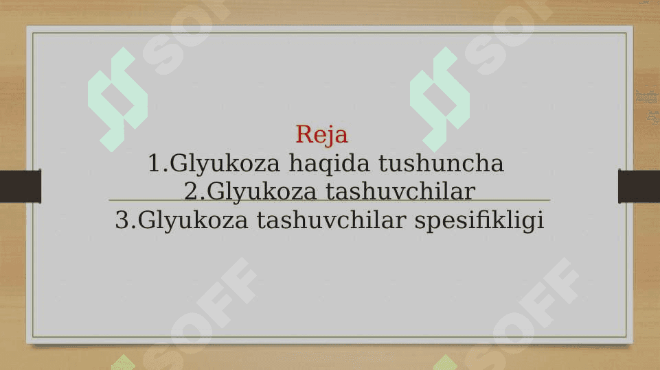 Glukoza tashuvchilarning tuzilishi spesifikligi klinik ahamiyati 2