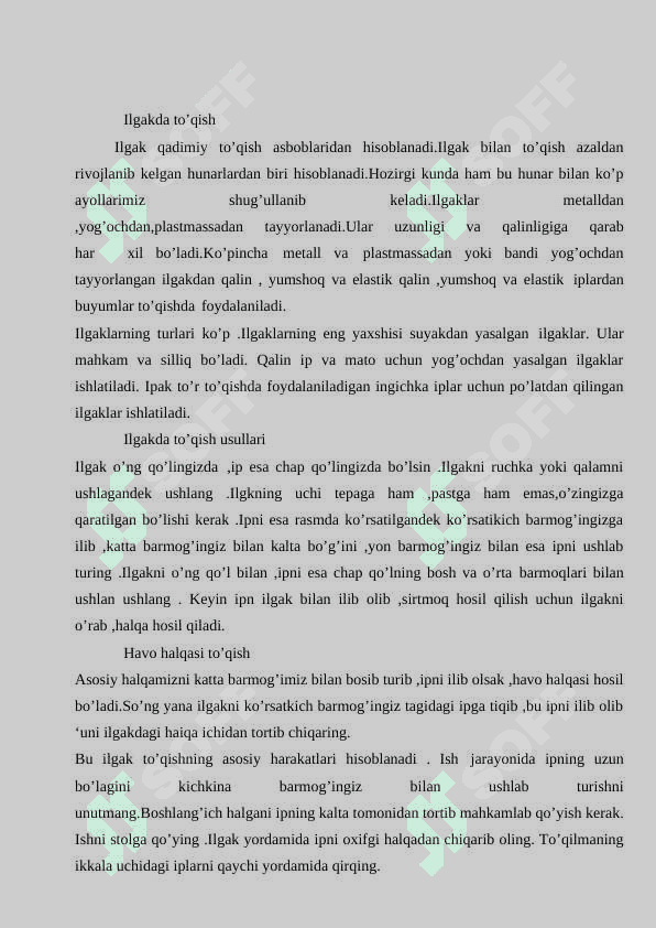 Ilmoq bilan o'yinchoqlar to'qish usullari. 4
