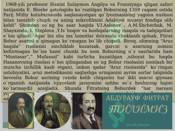 O‘zbek adabiyotshunoslari va ularning fan rivojida tutgan o'rni 4