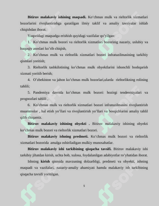Ko‘chmas mulk va rieltorlik xizmatlari bozorlarini rivojlantirish 5