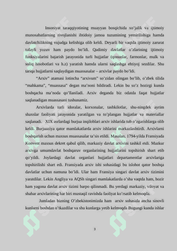 O`zbekistonda arxiv ishi nazariyasi va amaliyoti 3