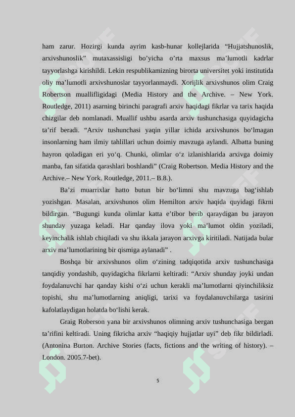 O`zbekistonda arxiv ishi nazariyasi va amaliyoti 5
