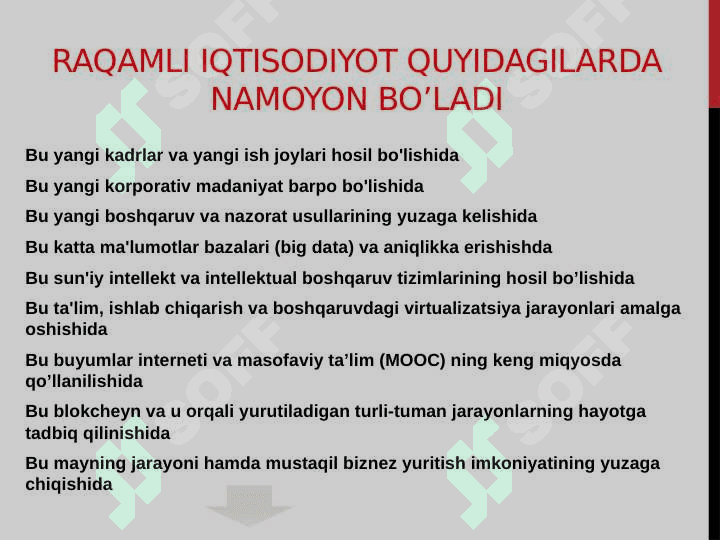 Iqtisodiyotda raqamli texnologiyalardan foydalanishning asosiy rollari 5
