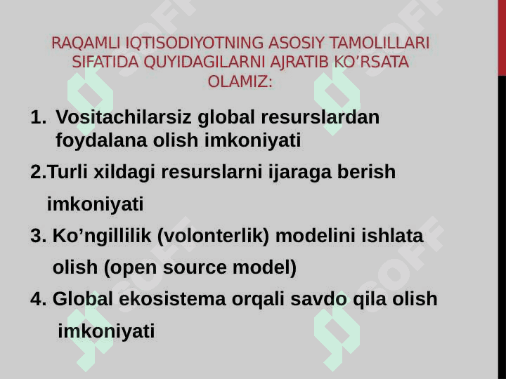 Iqtisodiyotda raqamli texnologiyalardan foydalanishning asosiy rollari 8
