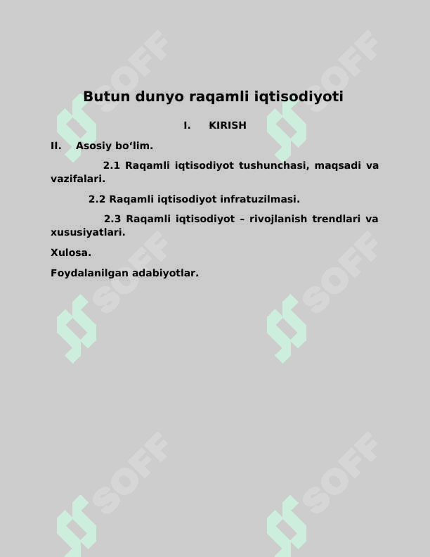 Butun dunyo raqamli iqtisodiyoti 2