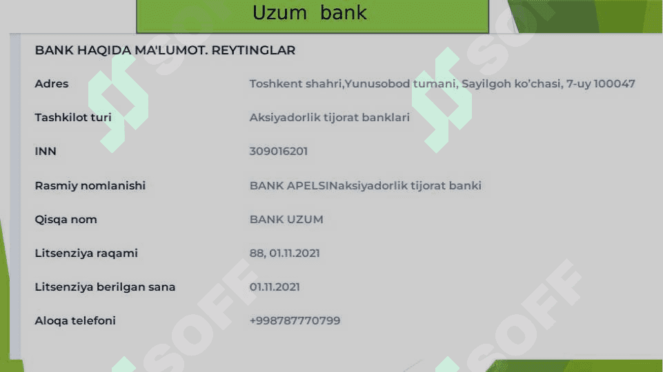 Uzum bank boshqaruvi slide 2