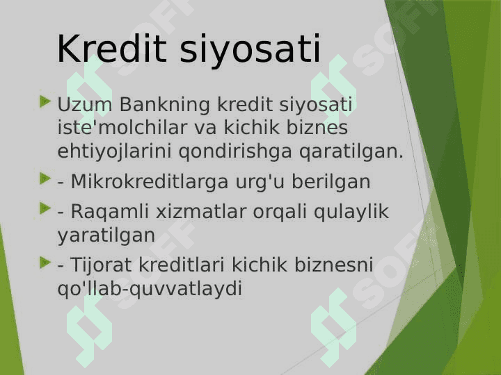 Uzum bank kredit siyosati 3