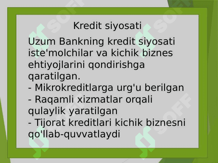 Uzum bank kredit siyosati 4