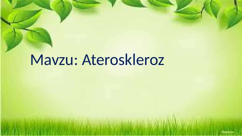 Ateloskleroz ppt