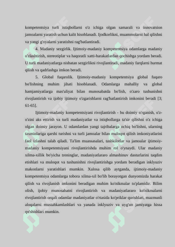 Umumtaʼlim maktabi oʼquvchilarining ijtimoiy –madaniy kompetentsiyasini rivojlantirishda taʼlim texnologiyalarining ahamiyati. (а1 darajadagi oʼquvchilar misolida) 7
