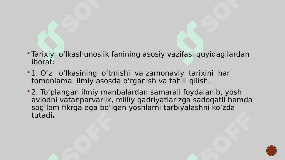 Tarixiy oʻlkashunoslik 6