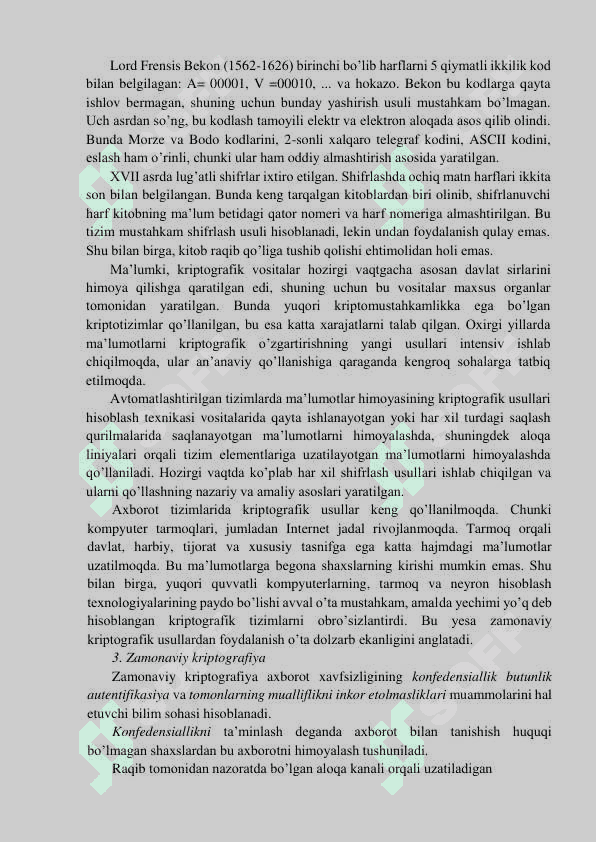 Sodda shifrlash algoritmlari 4