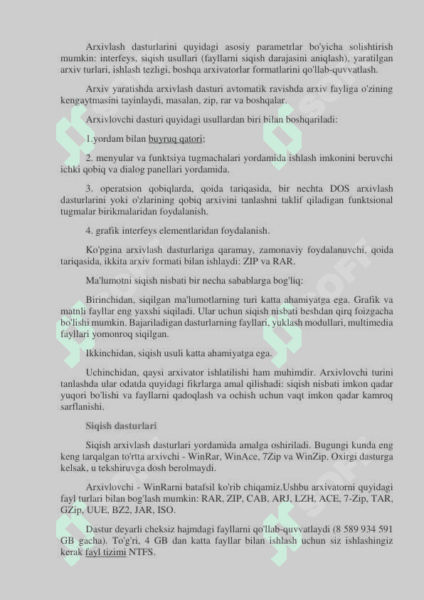 Ma’lumotlarni shifrlash va arxivlash vositalari 3