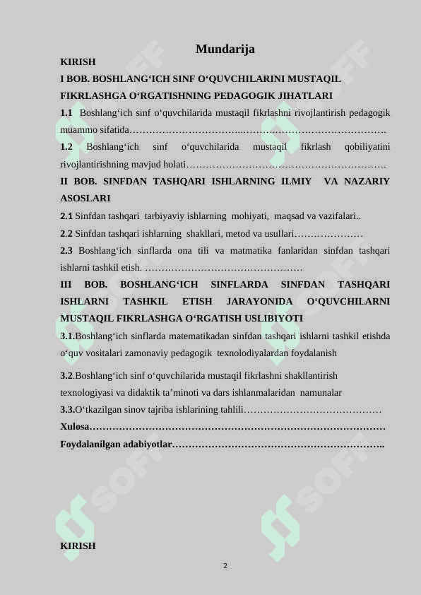 Boshlang'ich sinf o'quvchilarini mustaqil fikrlashga o'rgatishda sinfdan tashqRi ishlarning ahamiyati 2
