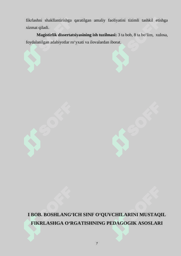 Boshlang'ich sinf o'quvchilarini mustaqil fikrlashga o'rgatishda sinfdan tashqRi ishlarning ahamiyati 7