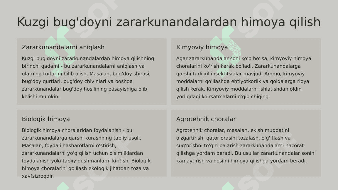 Kuzgi Bug'doyni Yuqori Hosil Olish Agrotexnikasi 4