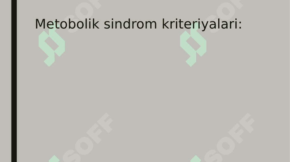 Metabolitik sindromi ppt 3