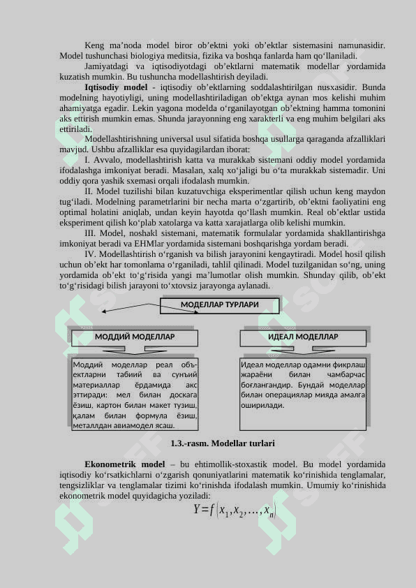 EKONOMETRIK MODELLASHTIRISH ASOSLARI 4