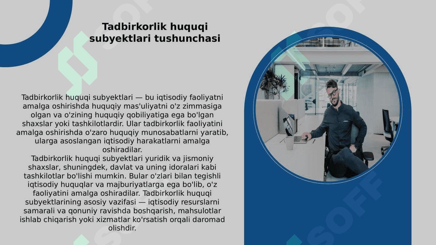 Tadbirkorlik huquqi subyektlari tasnifi 3