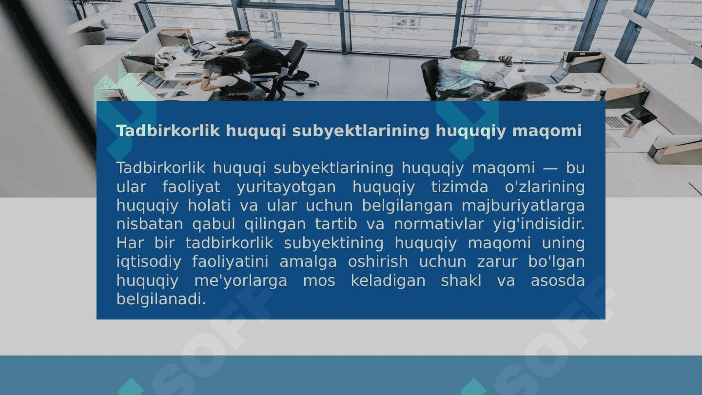 Tadbirkorlik huquqi subyektlari tasnifi 4