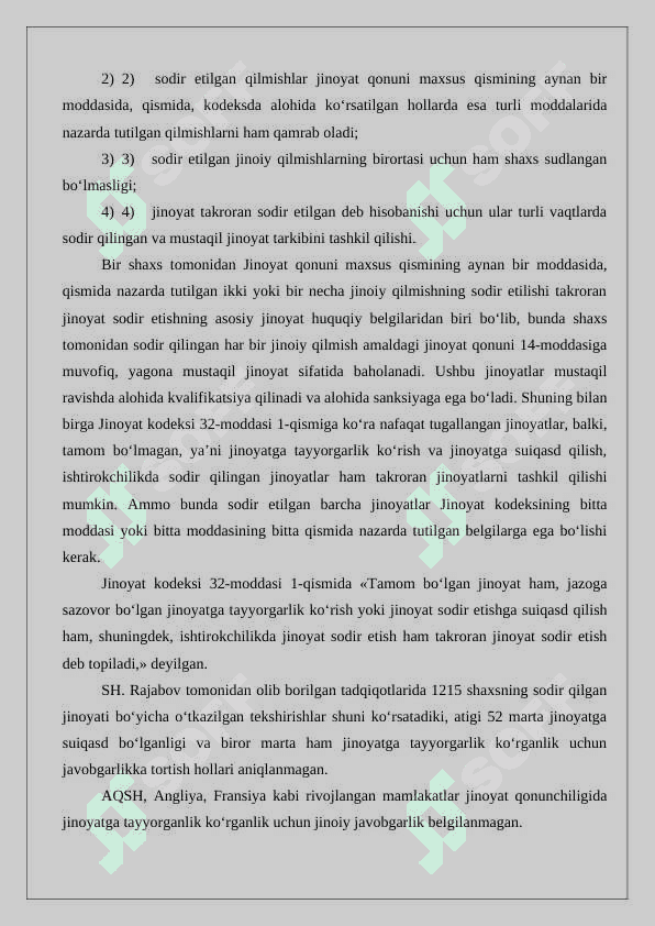 Takroran jinoyat sodir etish 8