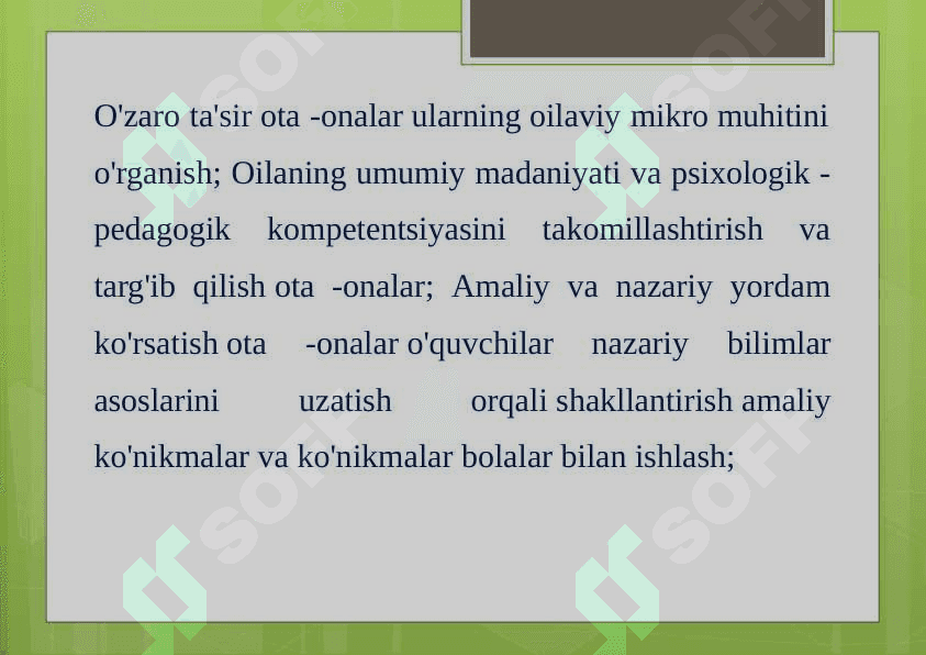 MAKTABGACHA TA'LIM TASHKILOTLARIDA OTA ONALAR BILAN HAMKORLIK ISHLARIDA ZAMONAVIY TENDENSIYALAR 6