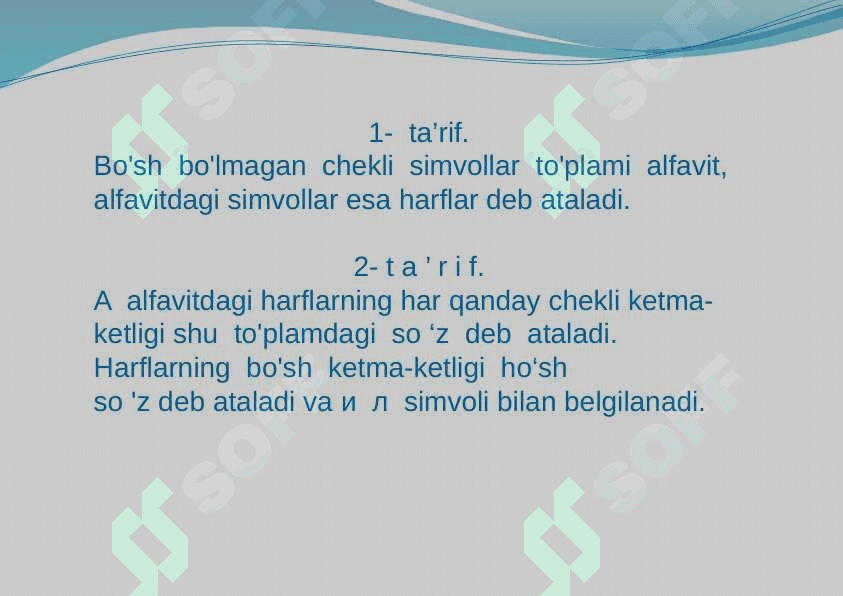 MARKOVNING NORMAL ALGORITMLARI 2