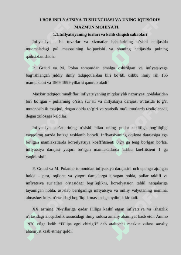 Inflyatsiyaning yuzaga kelish sabablari va rivojlanish omillari 5