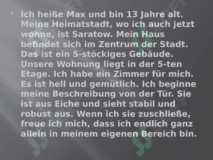 MEIN ZIMMER WOHNORT 2