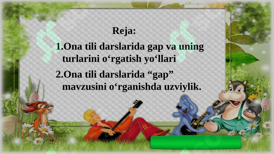 Savod o’rgatish davrida gap ustida ishlash 2