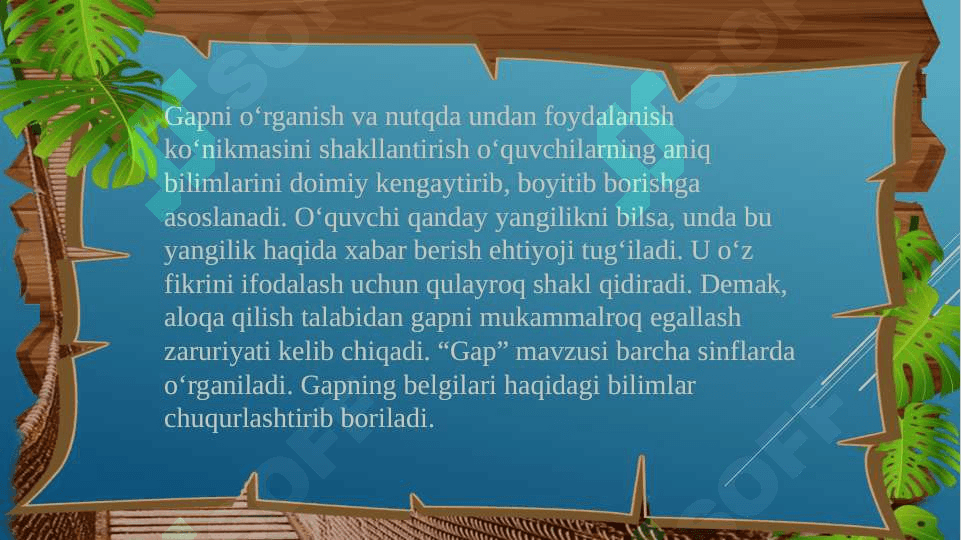 Savod o’rgatish davrida gap ustida ishlash 4