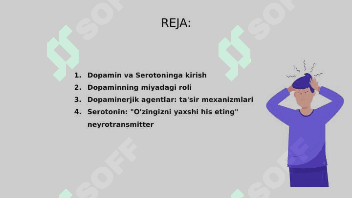Dofamin va dofaminergik vositalar. Serotonin va ko'rsatish 2